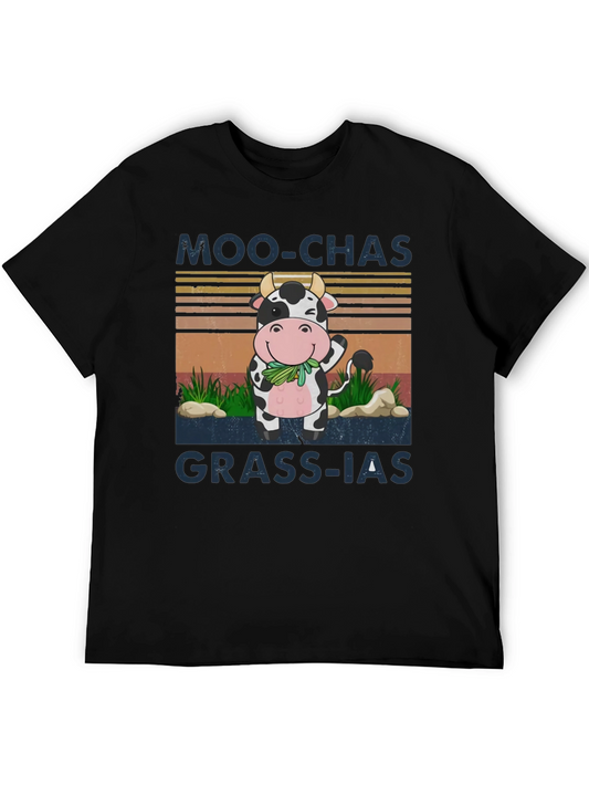 Moo-chas Grass-ias Funny Cow Graphic Tee