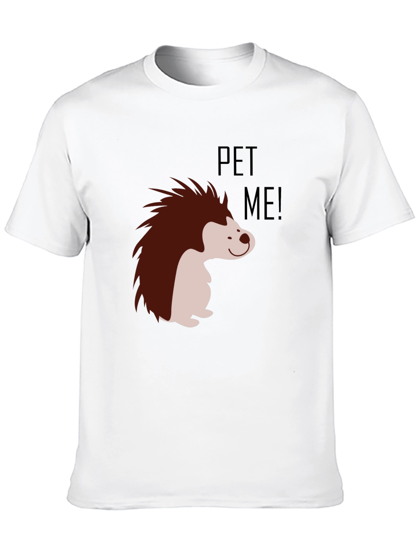 Pet Me! Hedgehog Graphic Black T-Shirt