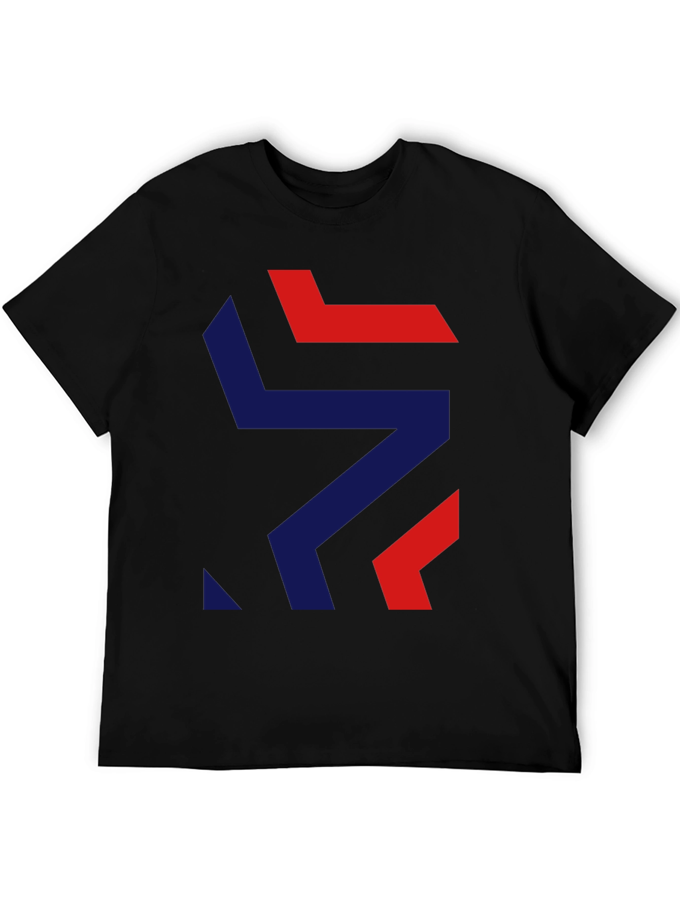 Modern Geometric Graphic Tee - Stylish Black T-Shirt