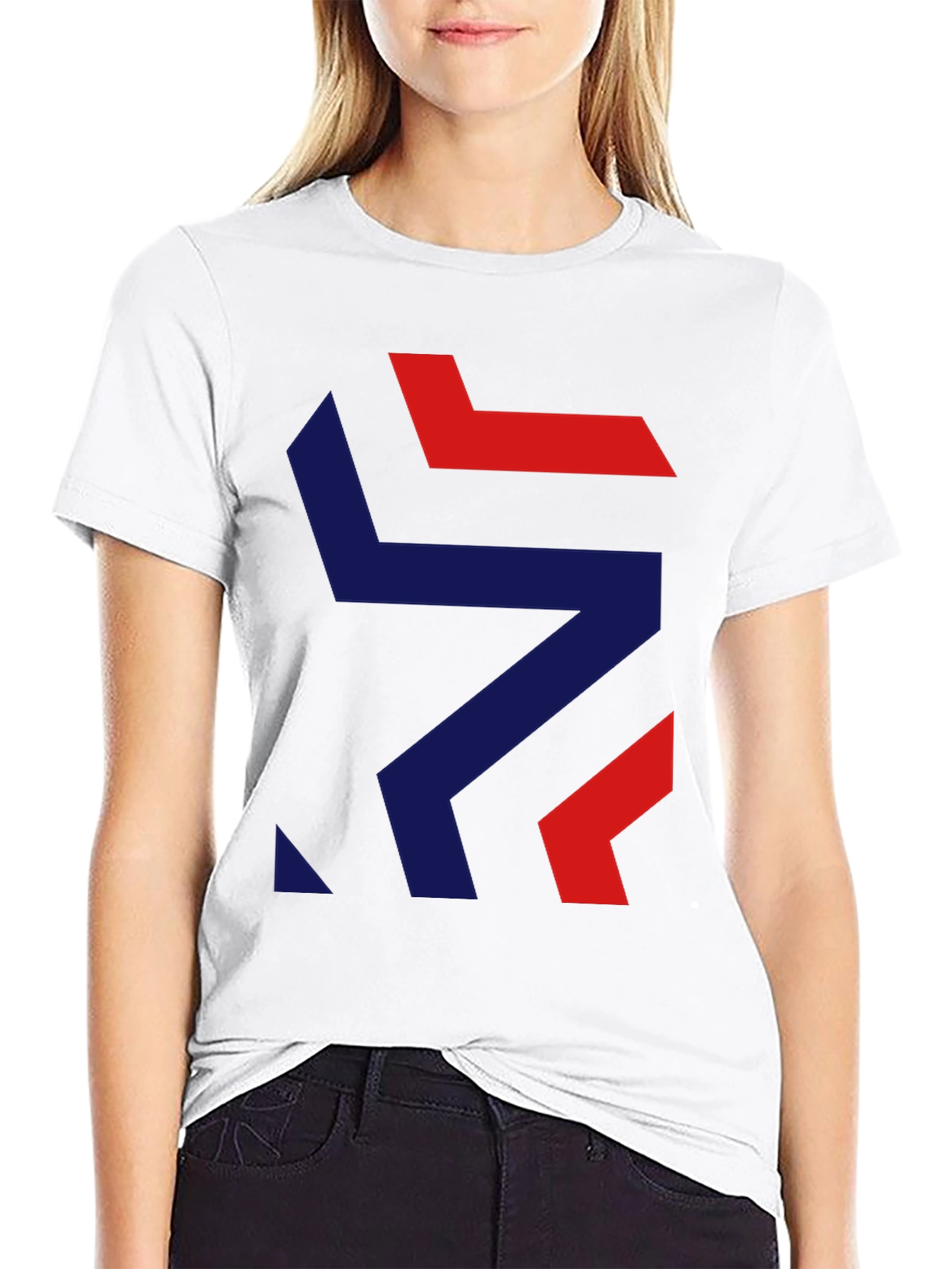Modern Geometric Graphic Tee - Stylish Black T-Shirt