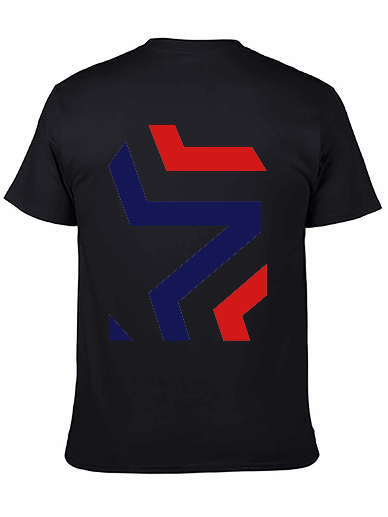 Modern Geometric Graphic Tee - Stylish Black T-Shirt