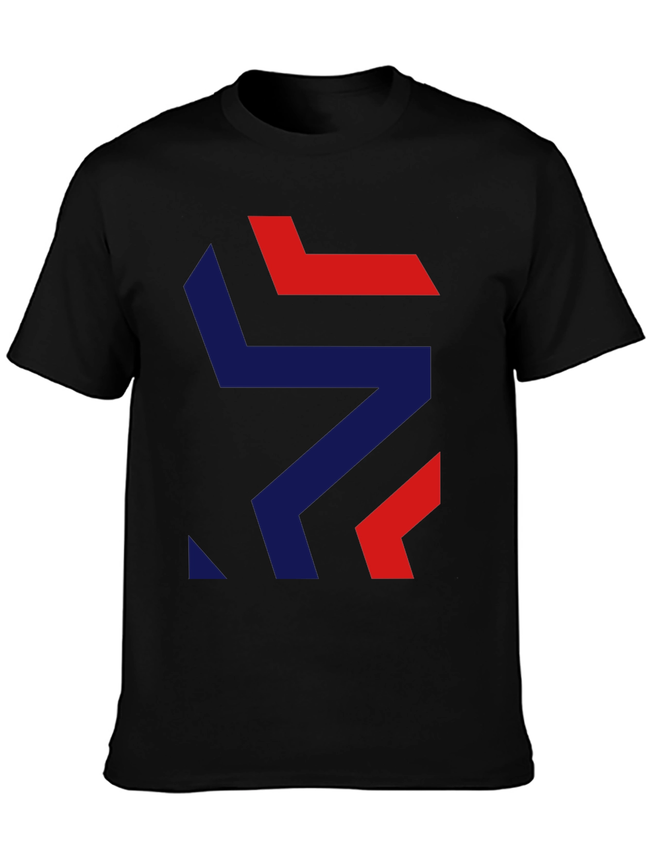 Modern Geometric Graphic Tee - Stylish Black T-Shirt