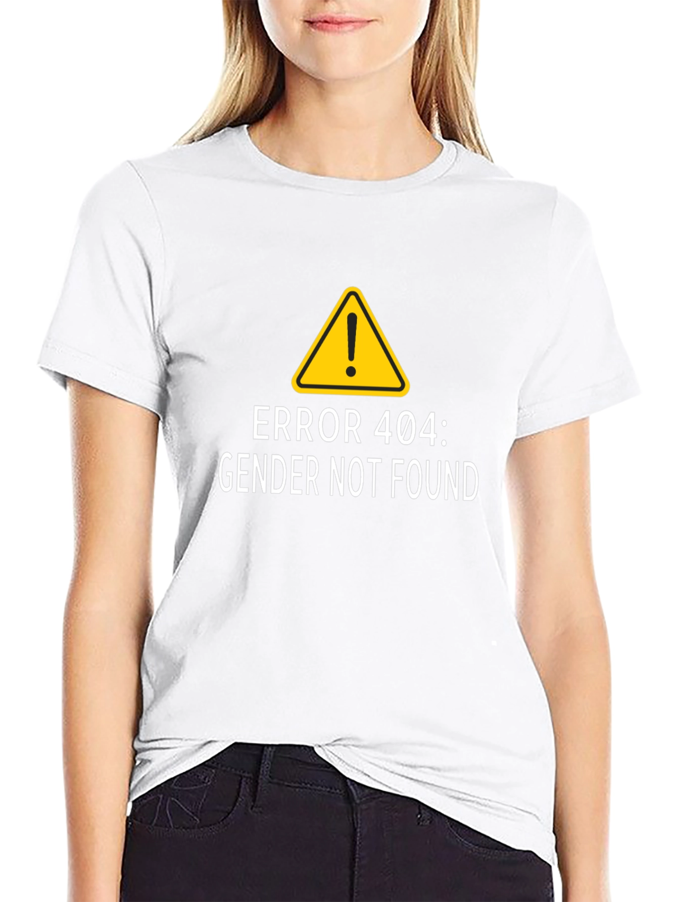 Error 404 Gender Not Found Black T-Shirt