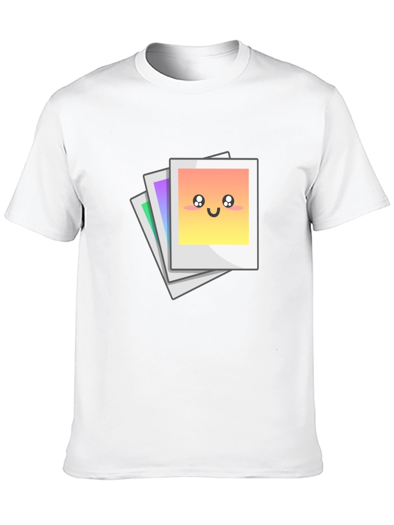 Cute Photo Stack Black T-Shirt