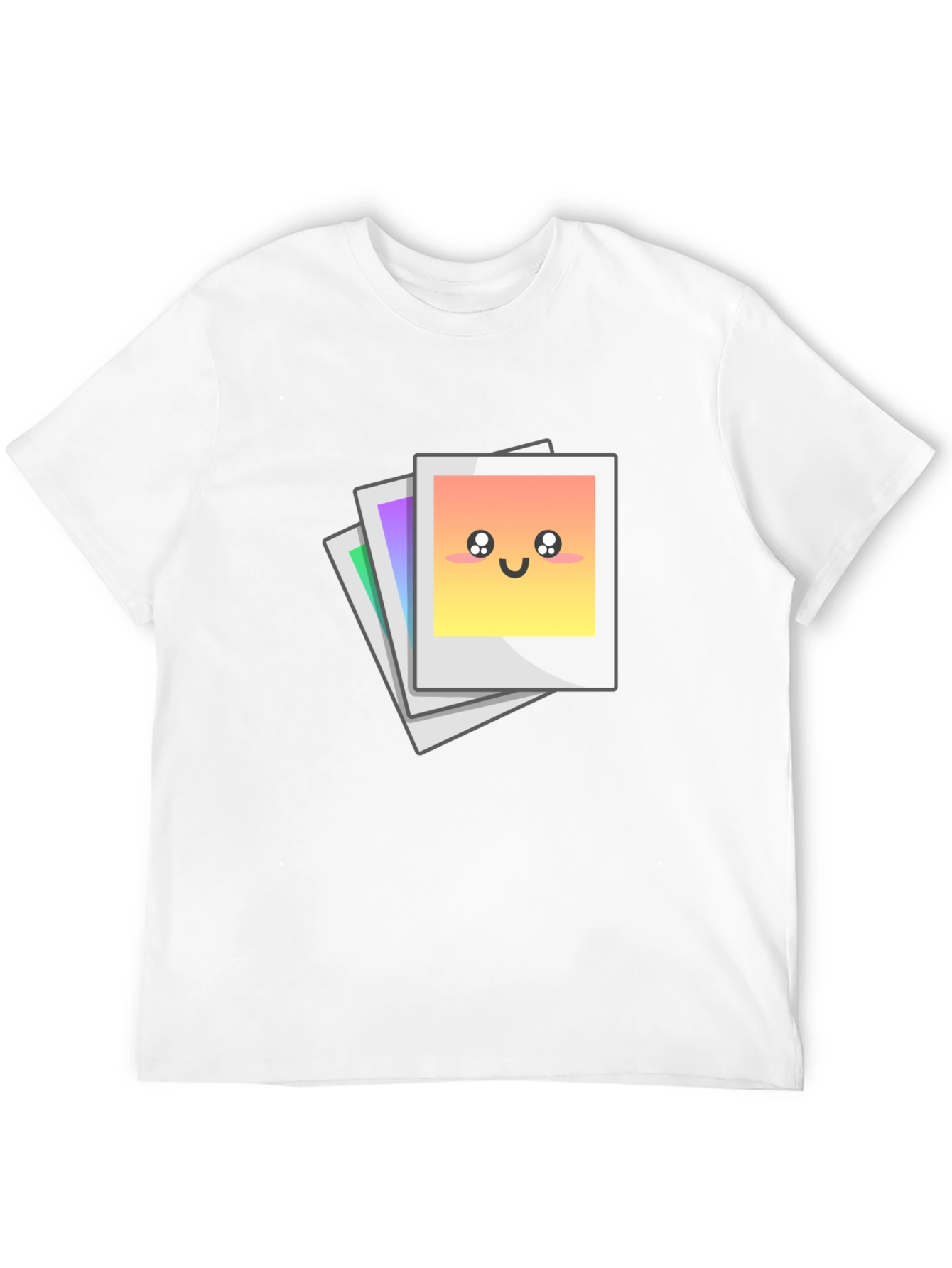 Cute Photo Stack Black T-Shirt