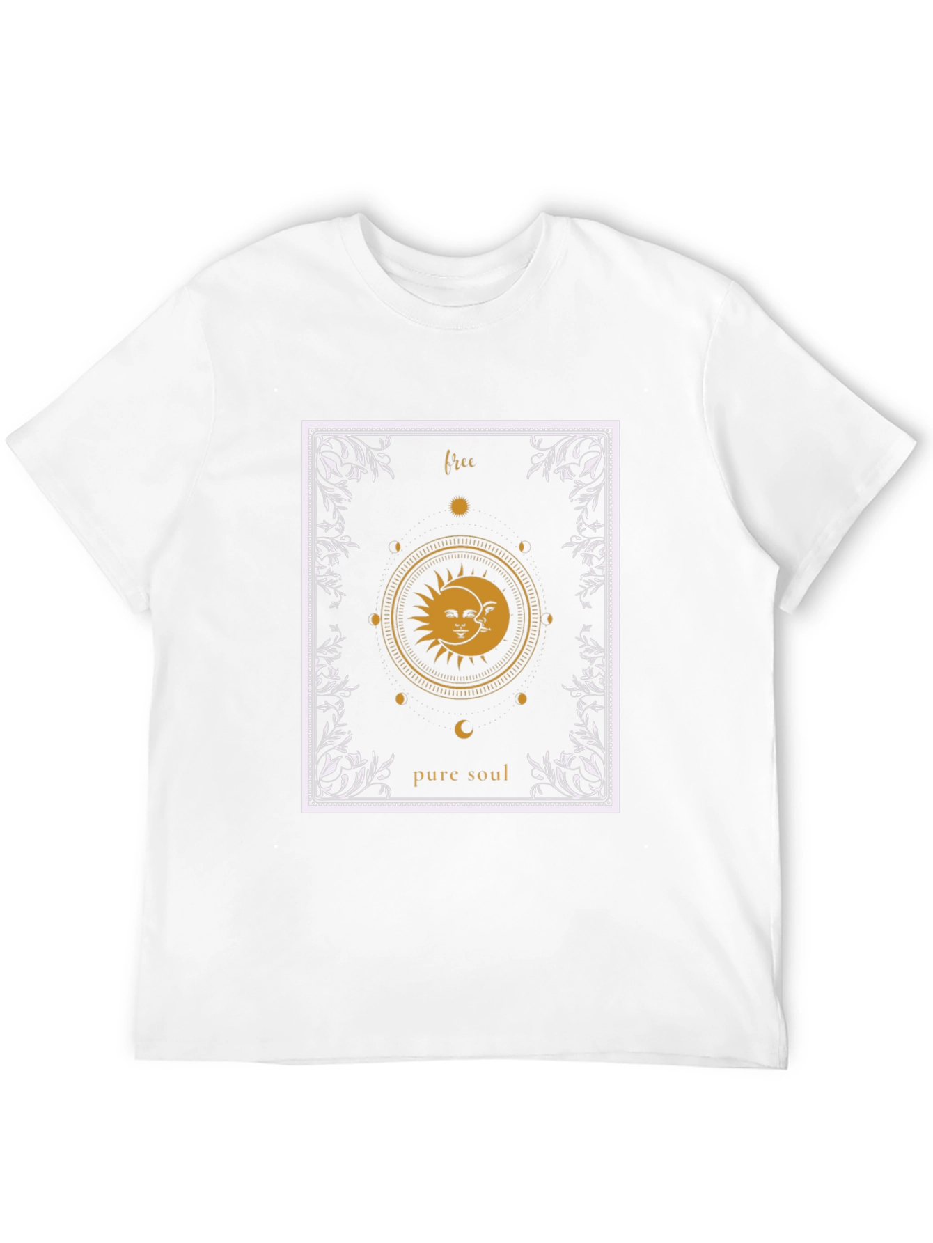 Free Pure Soul Sun and Moon Graphic T-Shirt