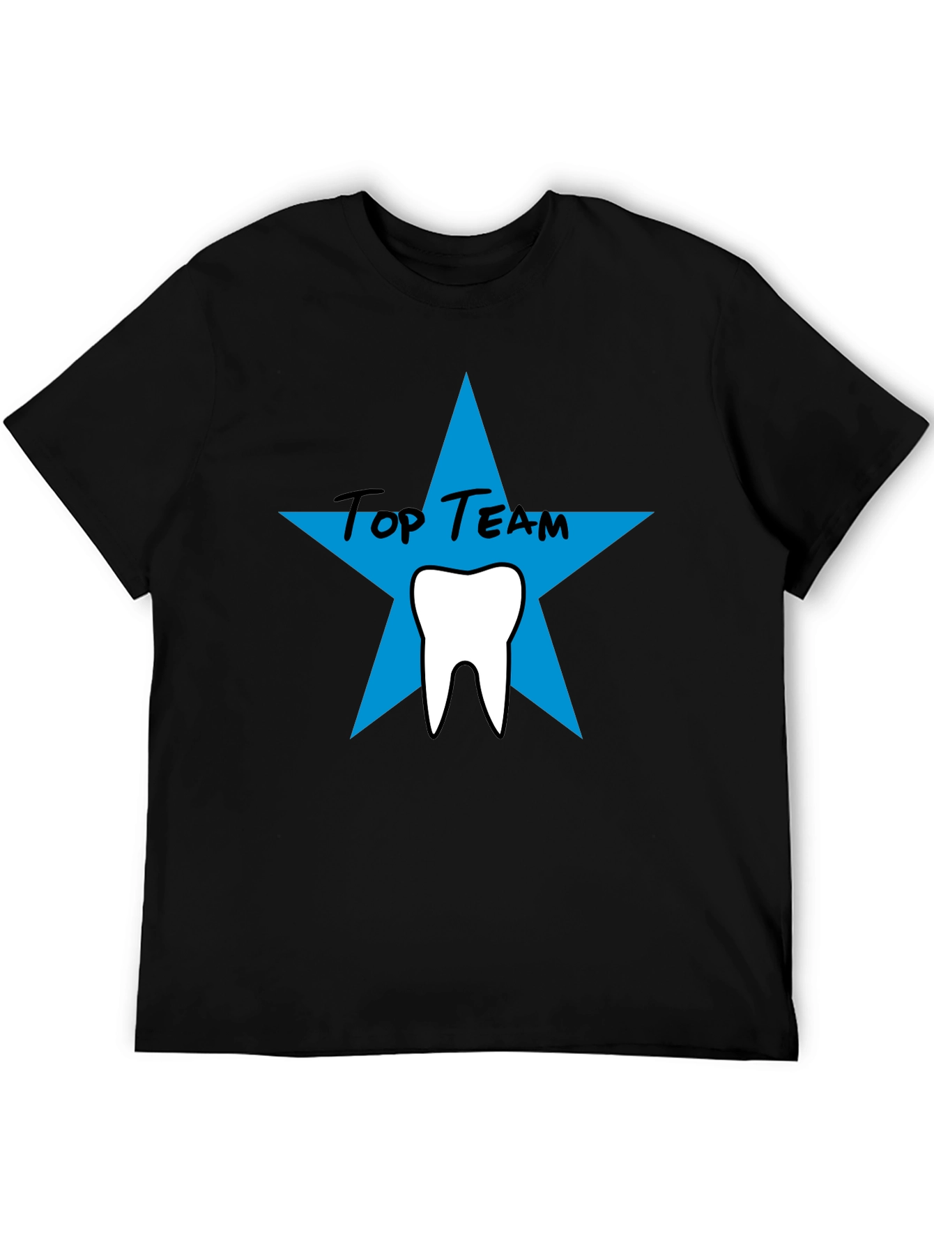 Top Team Dental T-Shirt - Black Crew Neck Tee