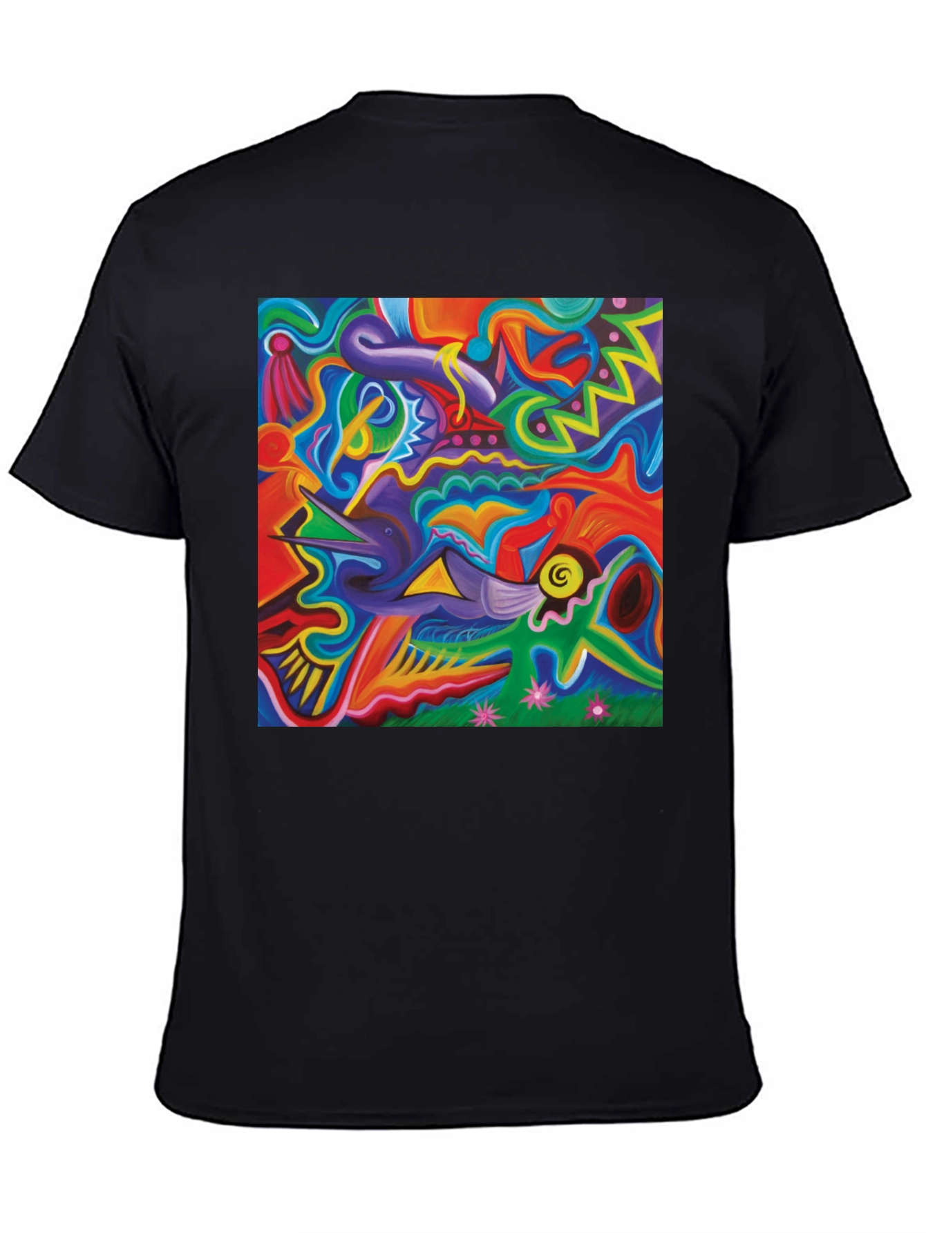 Abstract Art Graphic Black T-Shirt