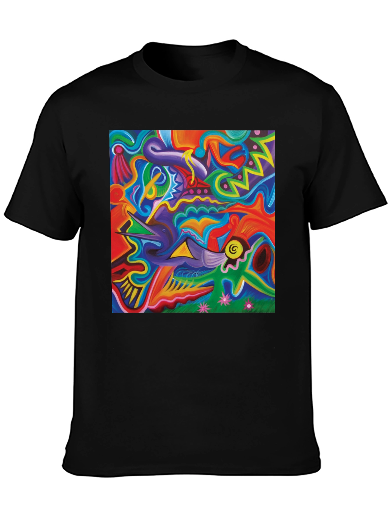 Abstract Art Graphic Black T-Shirt