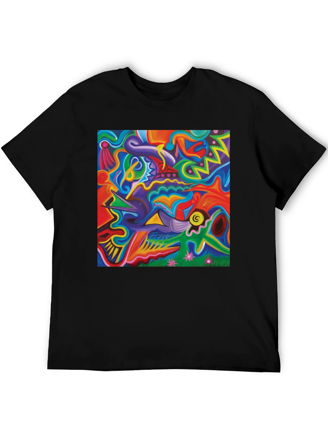 Abstract Art Graphic Black T-Shirt