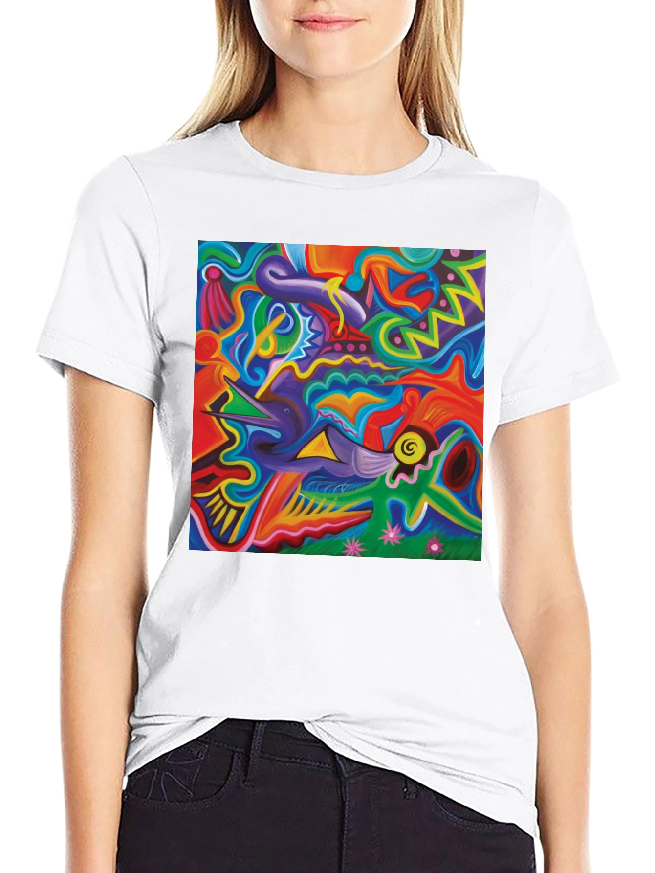 Abstract Art Graphic Black T-Shirt
