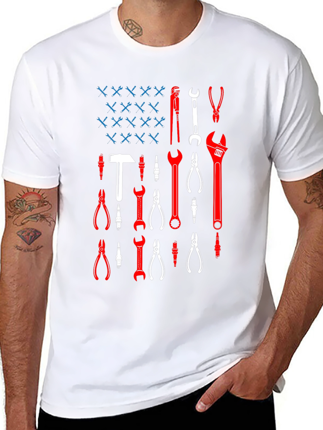 Mechanic American Flag T-Shirt