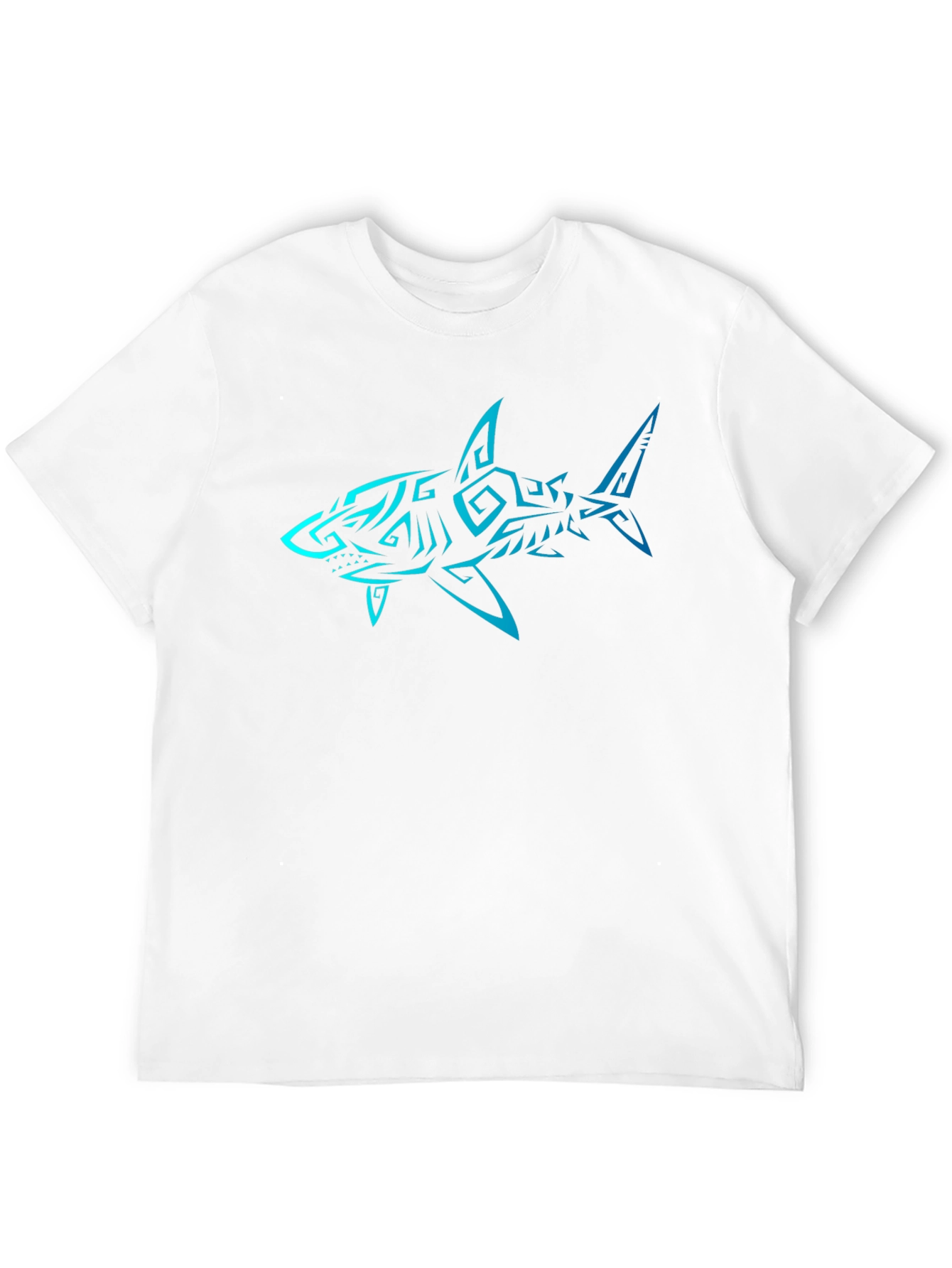 Tribal Shark Graphic Black T-Shirt