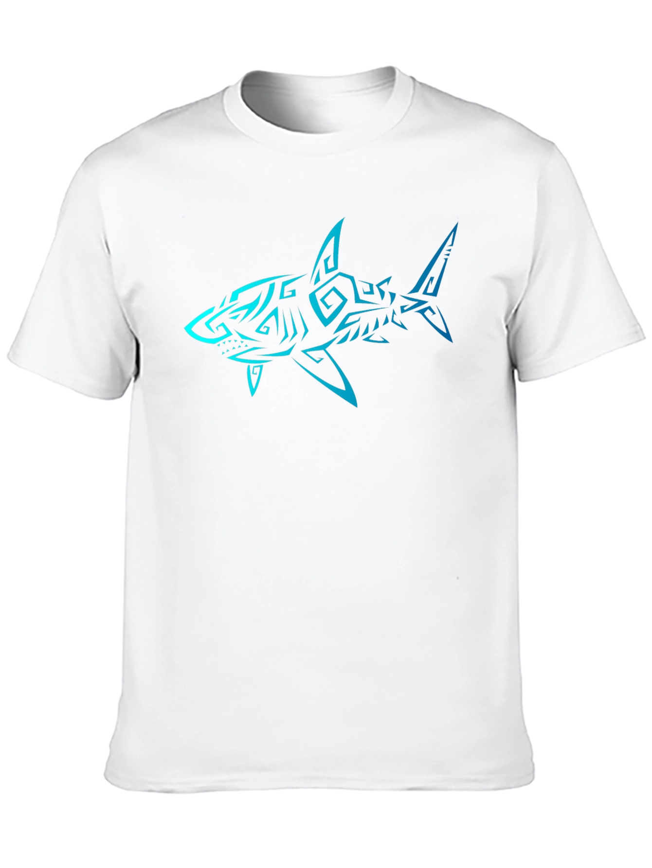 Tribal Shark Graphic Black T-Shirt