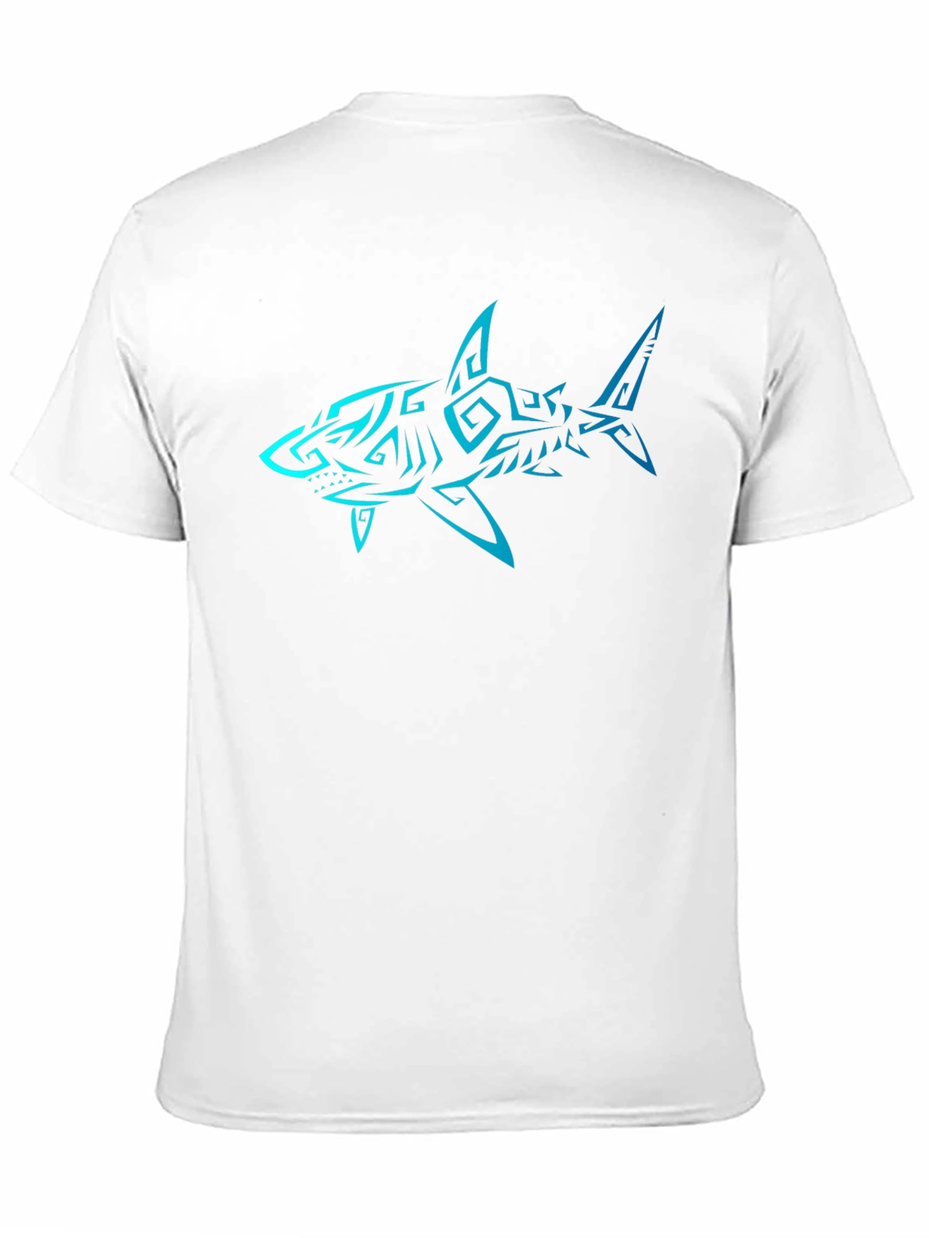 Tribal Shark Graphic Black T-Shirt
