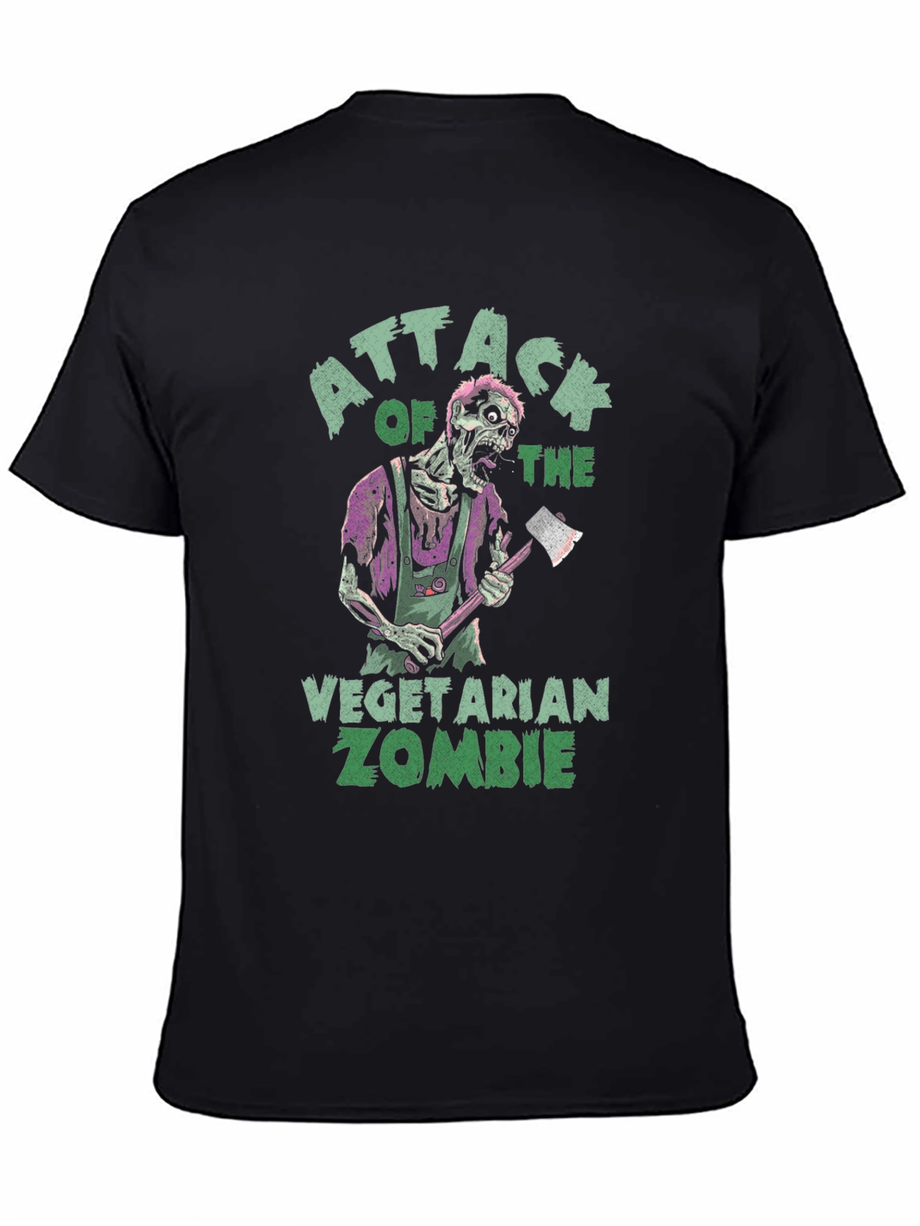 Vegetarian Zombie Attack Graphic T-Shirt