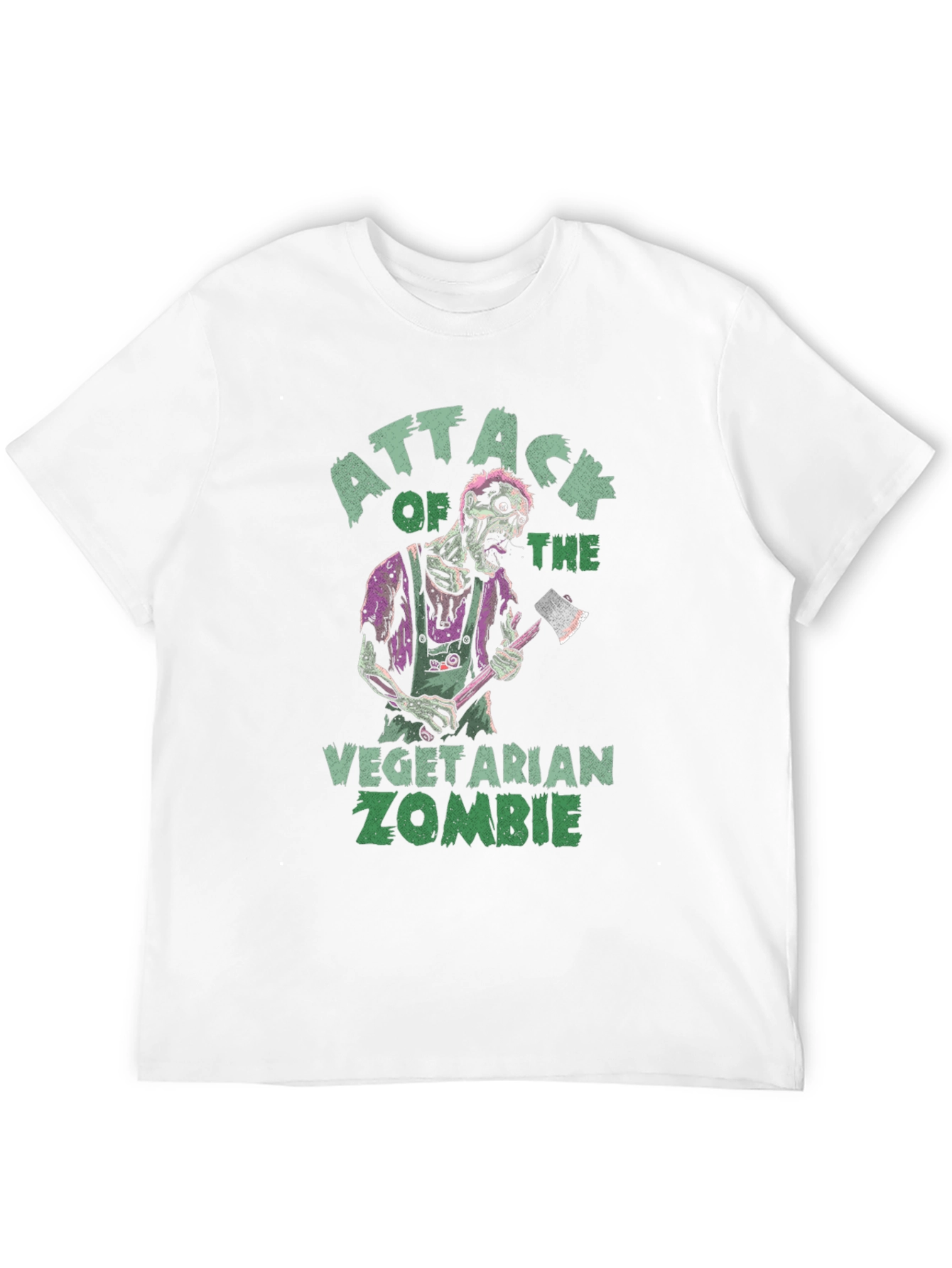 Vegetarian Zombie Attack Graphic T-Shirt