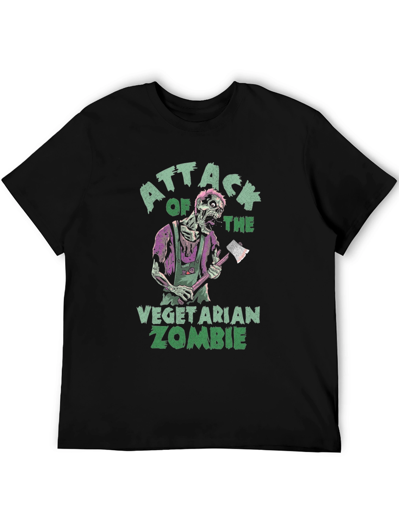 Vegetarian Zombie Attack Graphic T-Shirt