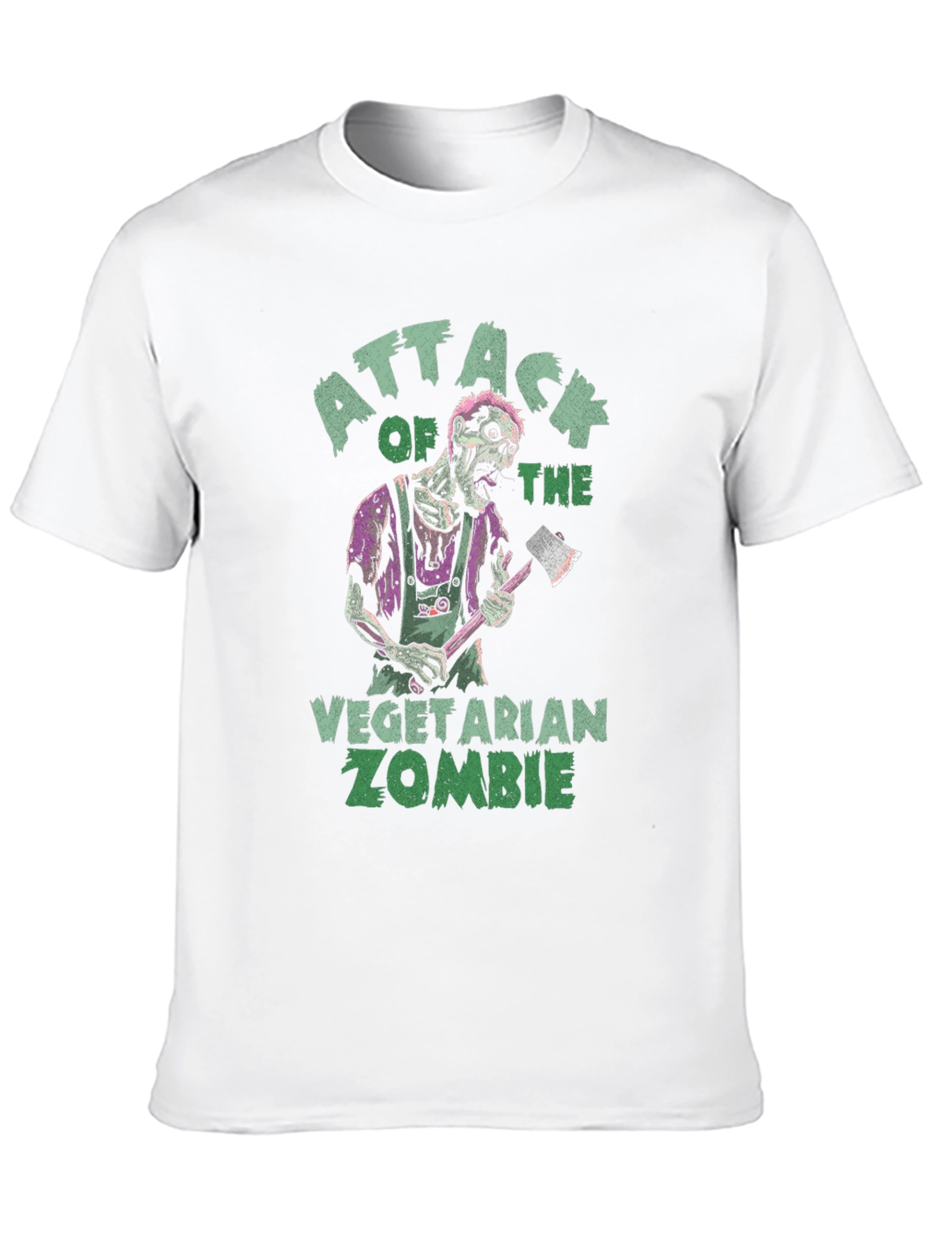 Vegetarian Zombie Attack Graphic T-Shirt