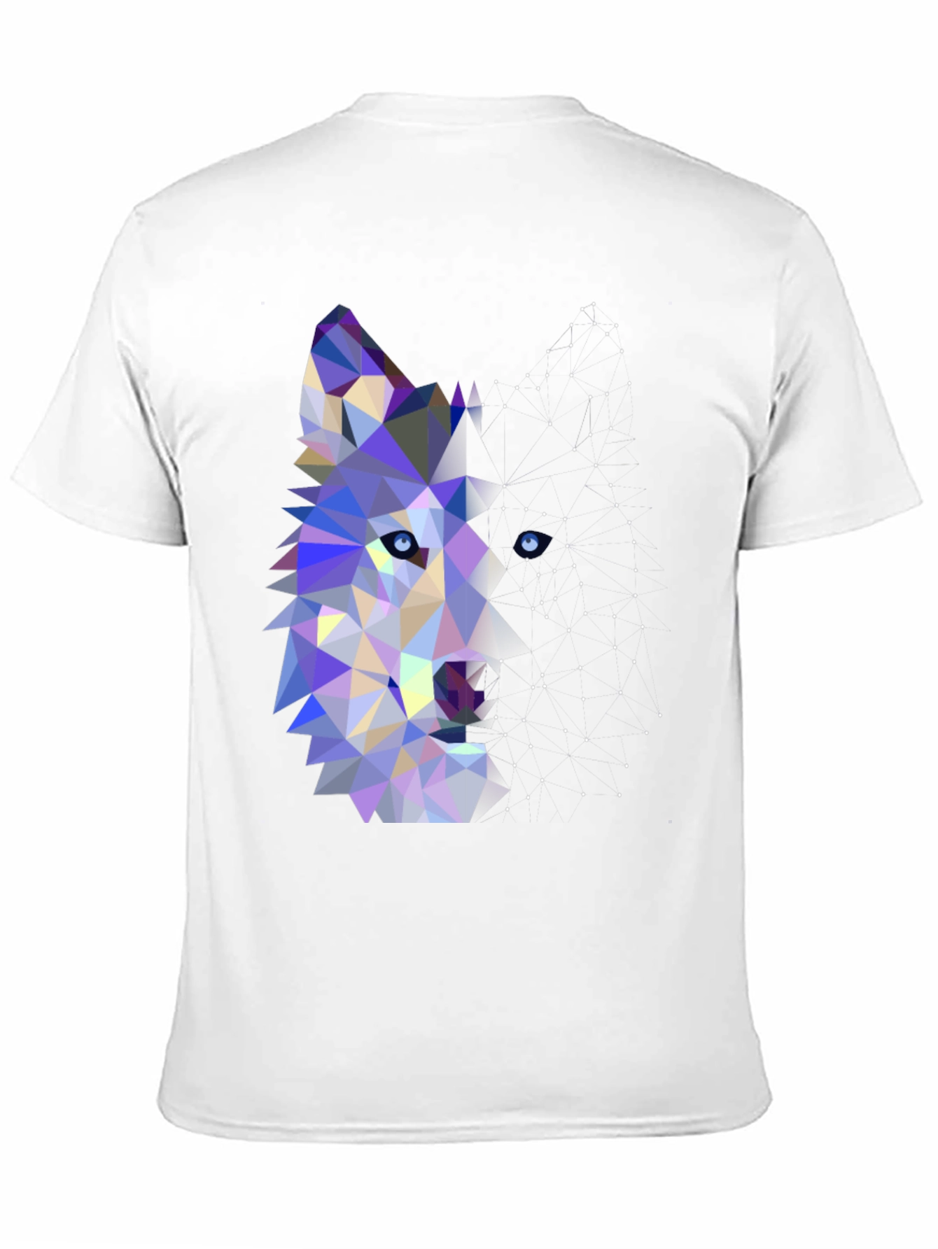 Geometric Wolf Graphic Tee - Modern Animal Print