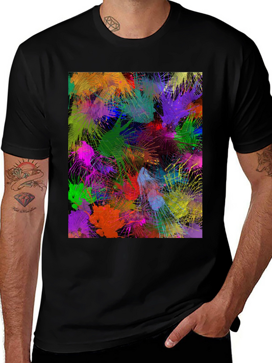 Abstract Art T-Shirt: Vibrant Splatter Design