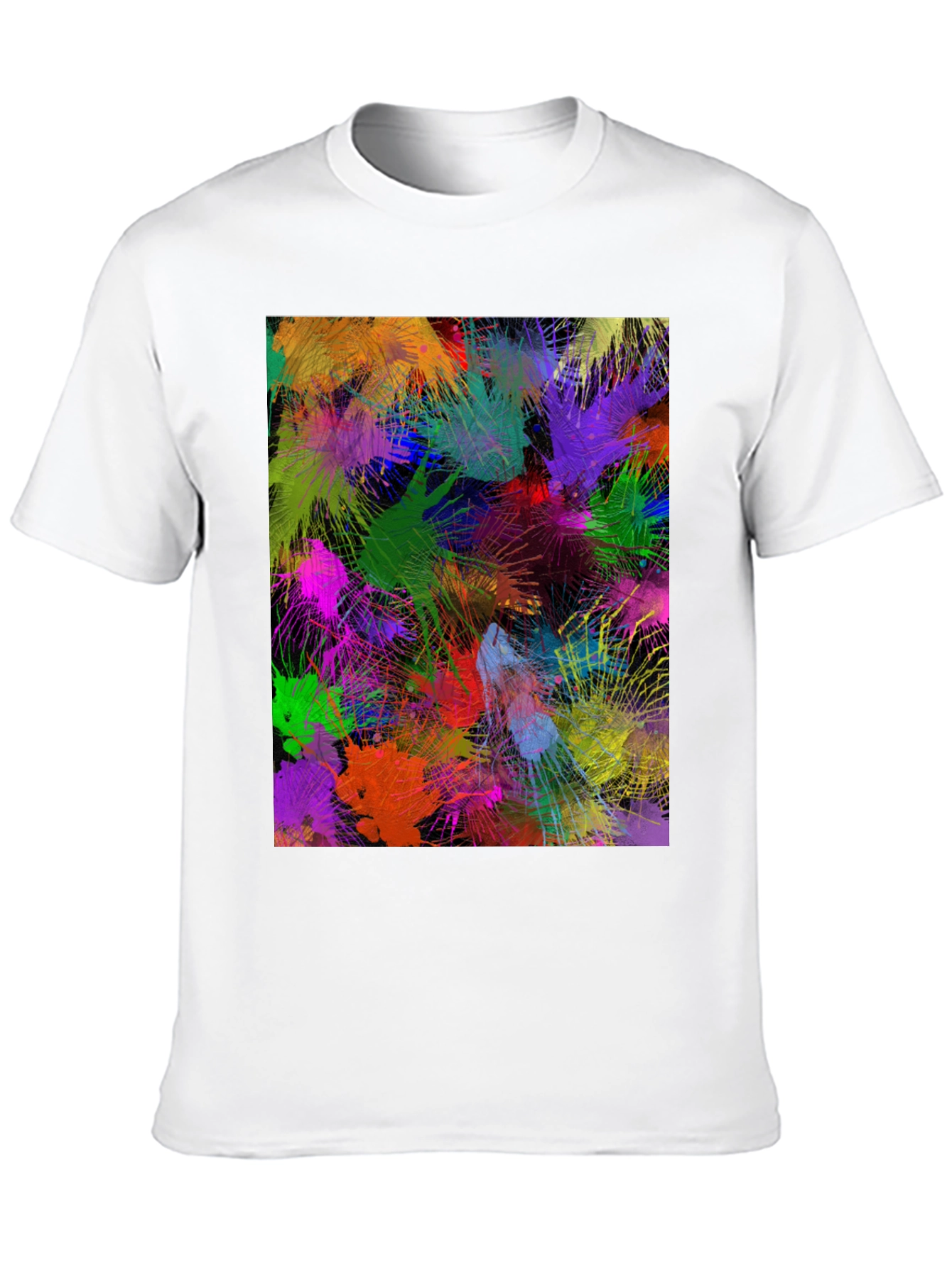 Abstract Art T-Shirt: Vibrant Splatter Design