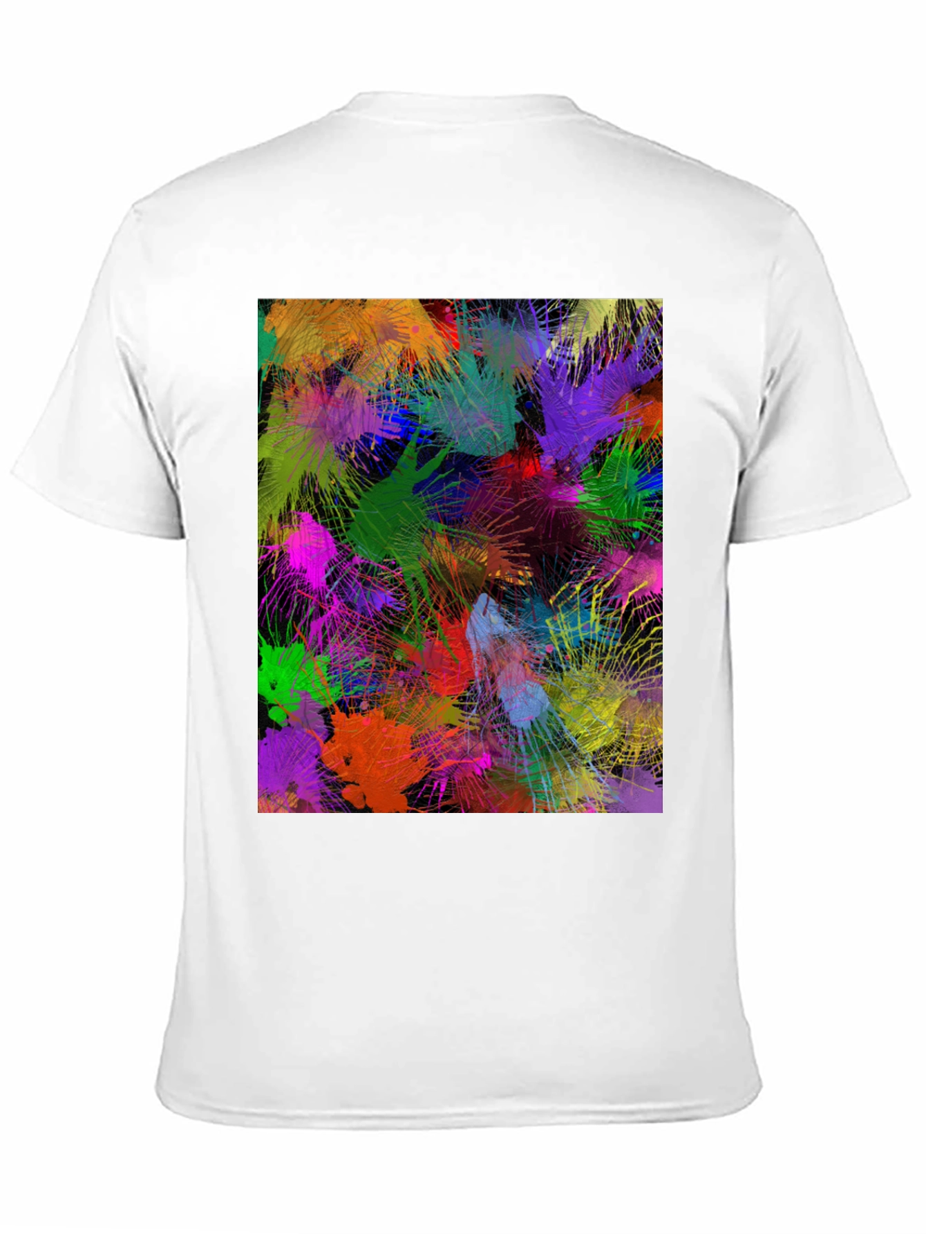 Abstract Art T-Shirt: Vibrant Splatter Design
