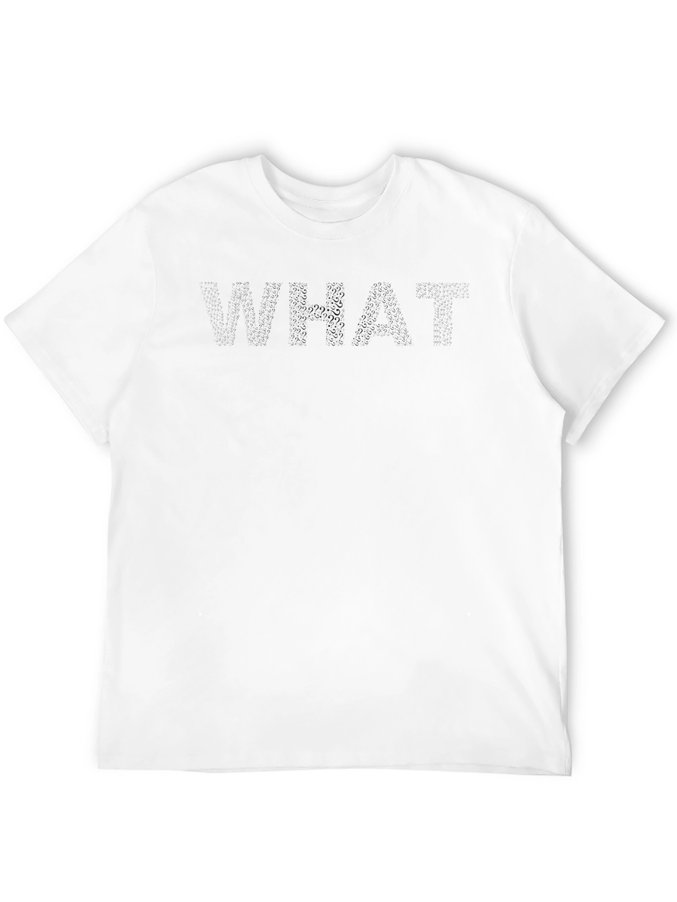 Mens WHAT Black Graphic Print Crew Neck T-Shirt