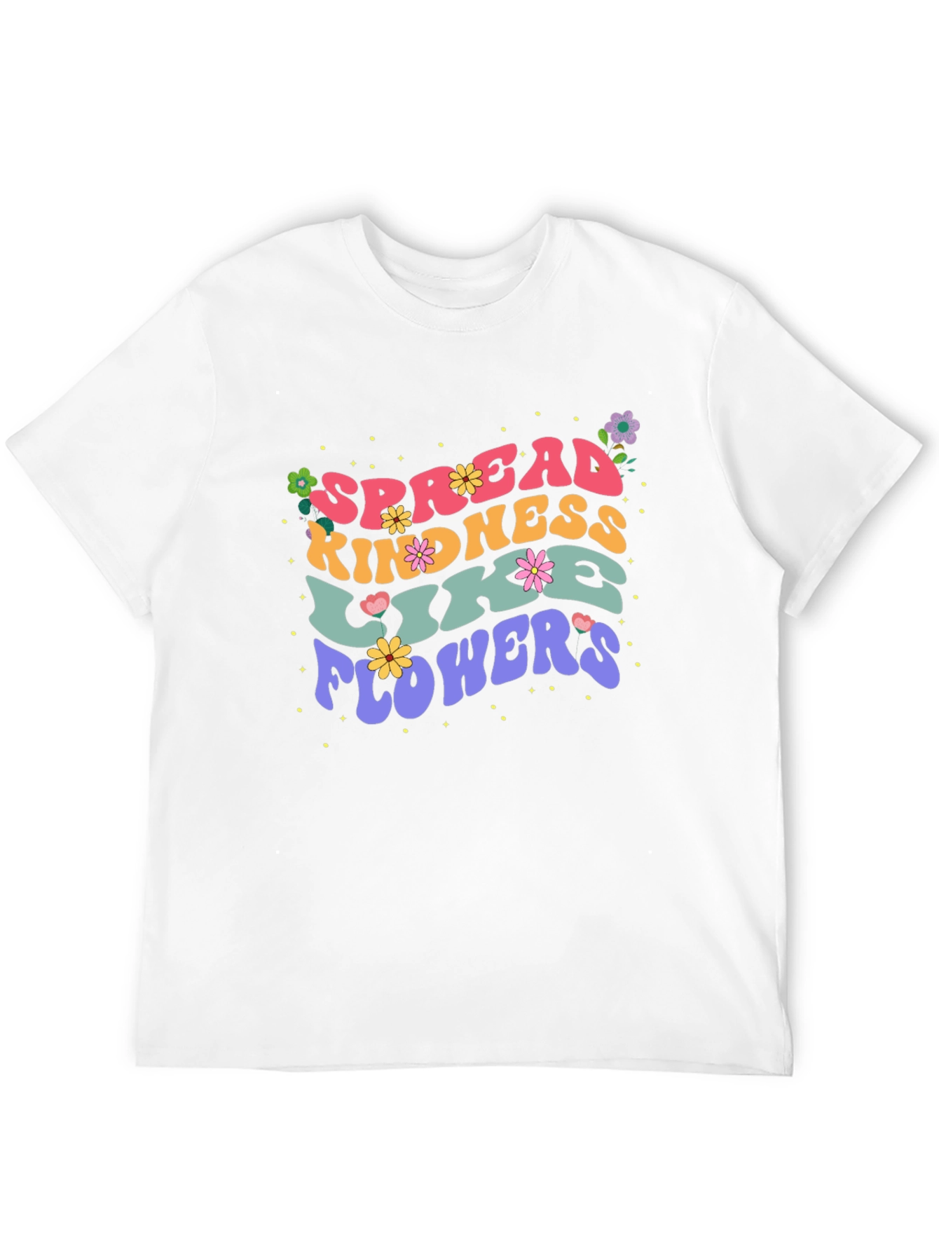 Spread Kindness Like Flowers Black Graphic Tee