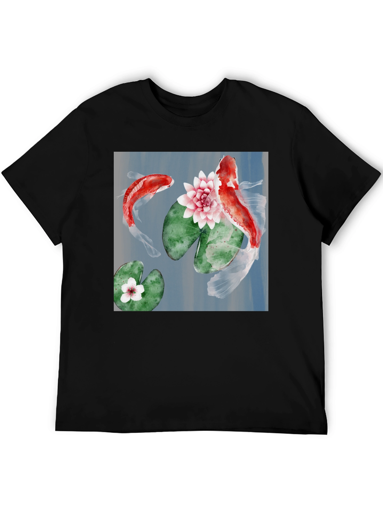 Koi Fish Graphic Tee - Stylish Black T-Shirt