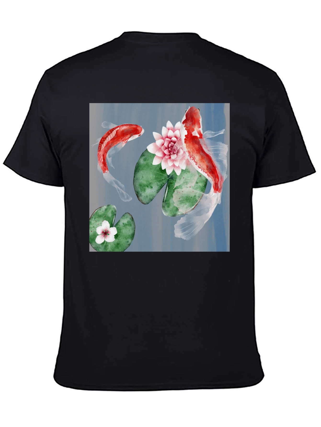 Koi Fish Graphic Tee - Stylish Black T-Shirt