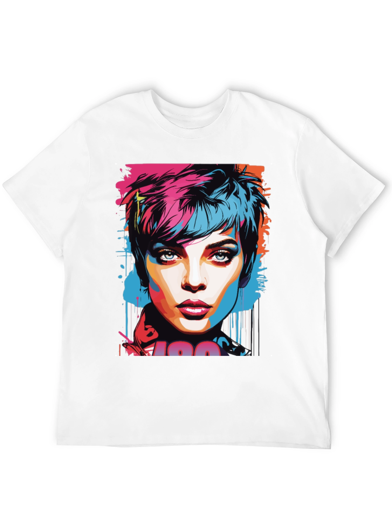 Pop Art Womans Portrait Graphic T-Shirt