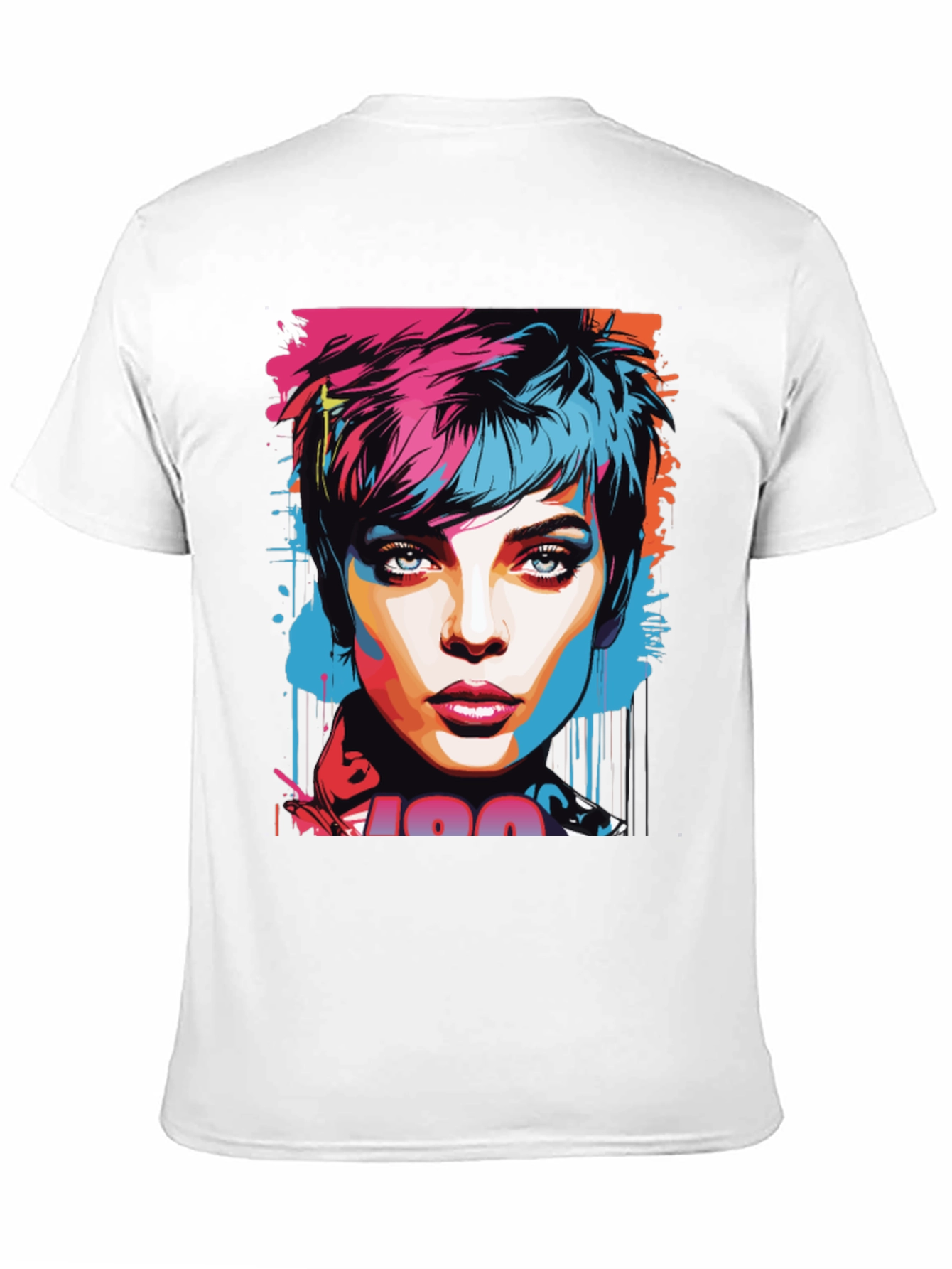 Pop Art Womans Portrait Graphic T-Shirt