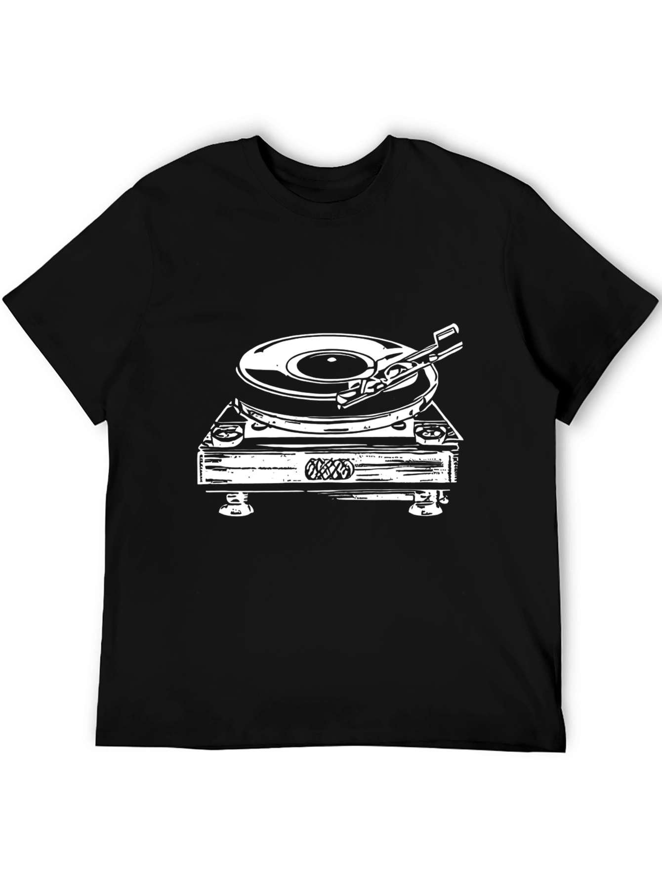 Turntable Graphic Tee - Black DJ Shirt