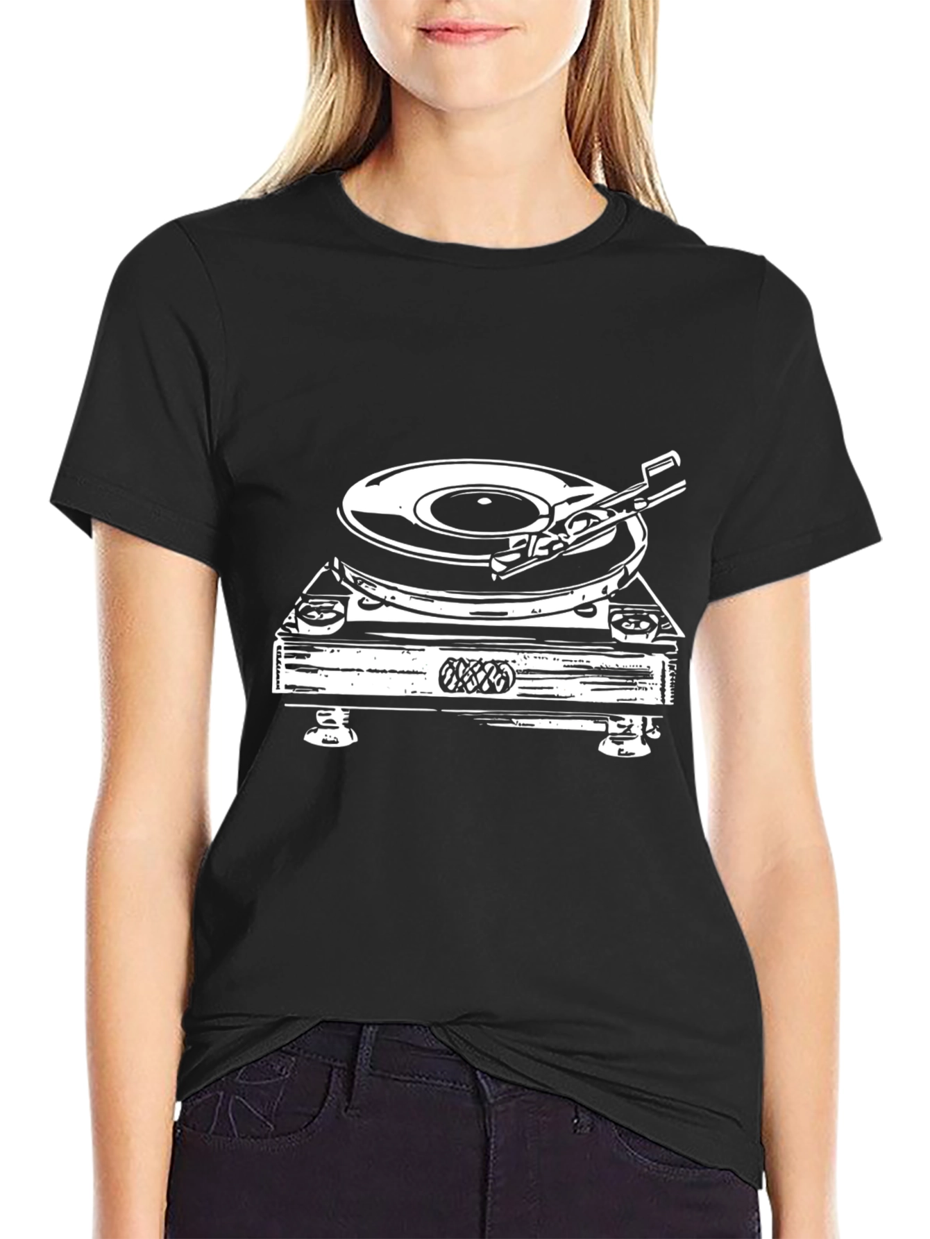 Turntable Graphic Tee - Black DJ Shirt