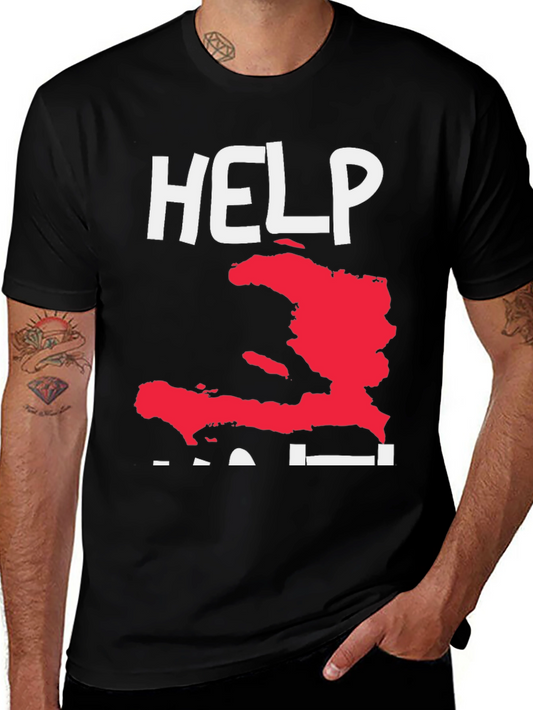 Help Haiti T-Shirt Black Tee with Graphic