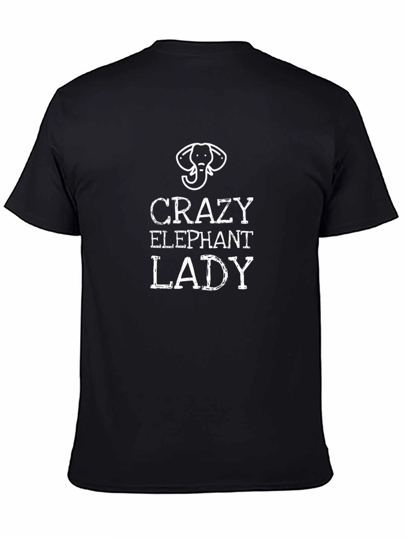 Crazy Elephant Lady T-Shirt - Black
