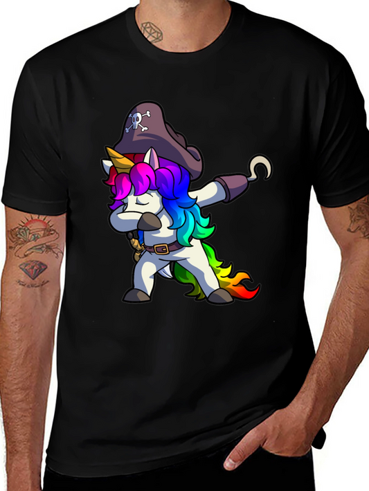 Unicorn Pirate Dab T-Shirt - Novelty Tee