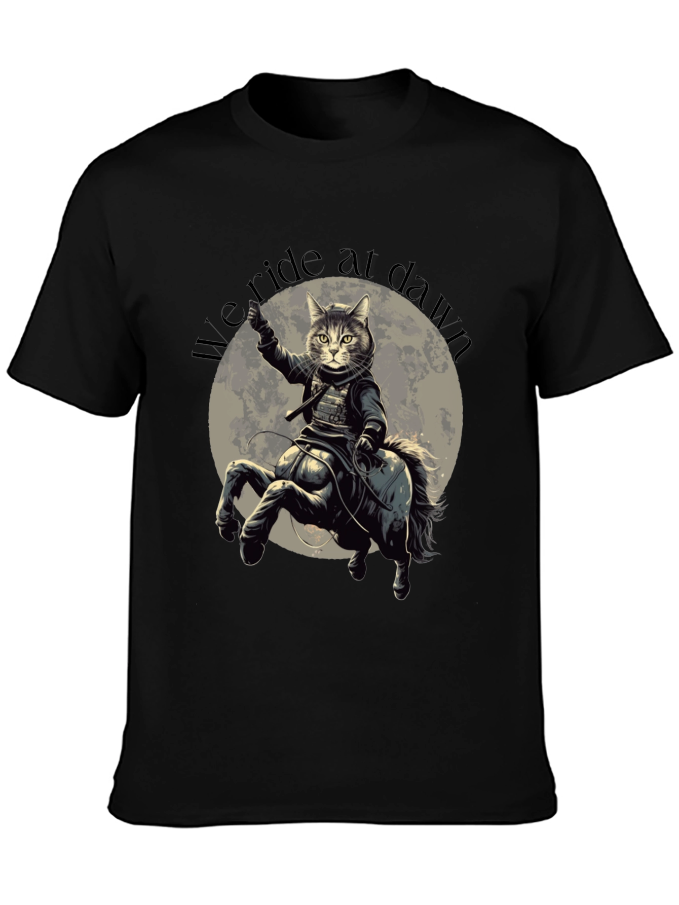 We Ride at Dawn Cat Centaur Graphic T-Shirt