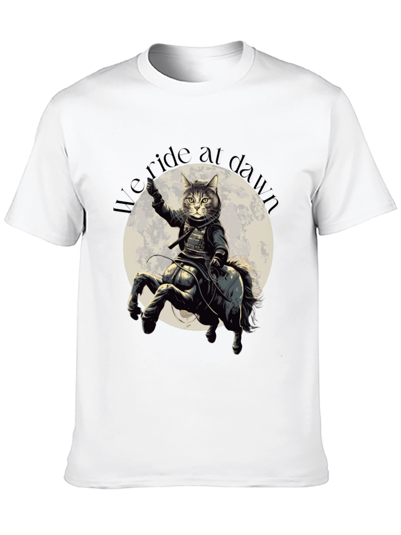 We Ride at Dawn Cat Centaur Graphic T-Shirt