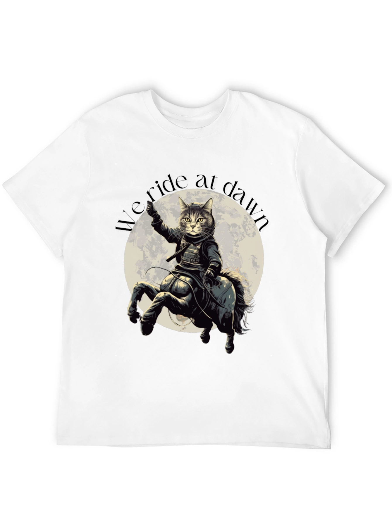 We Ride at Dawn Cat Centaur Graphic T-Shirt