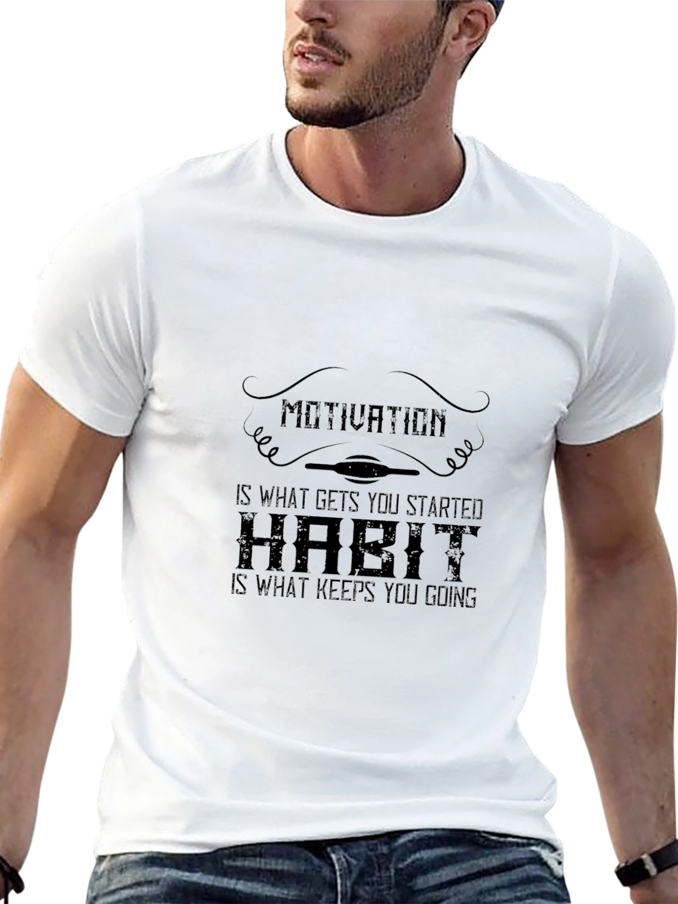 Motivation & Habit Graphic Tee - Black