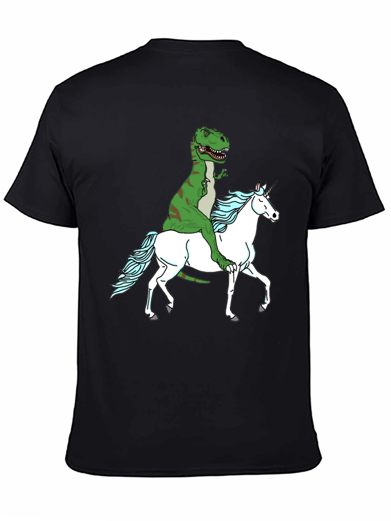 Dino Riding Unicorn Graphic Tee