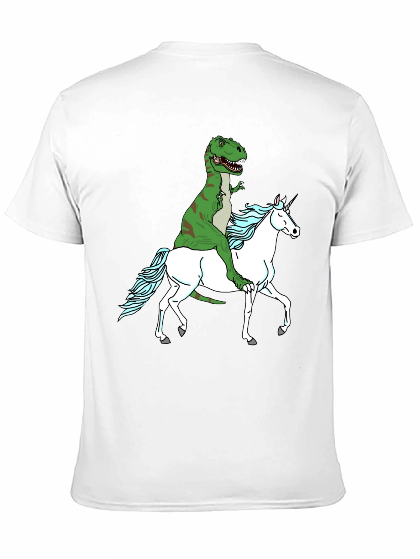 Dino Riding Unicorn Graphic Tee