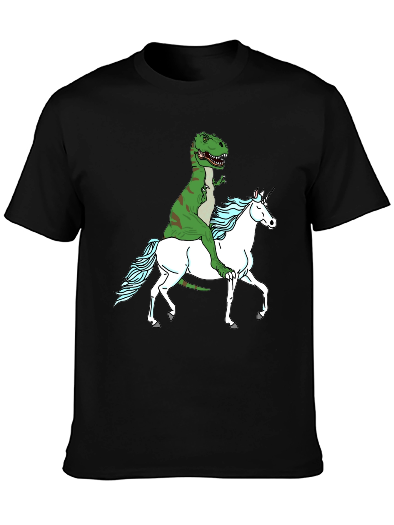 Dino Riding Unicorn Graphic Tee