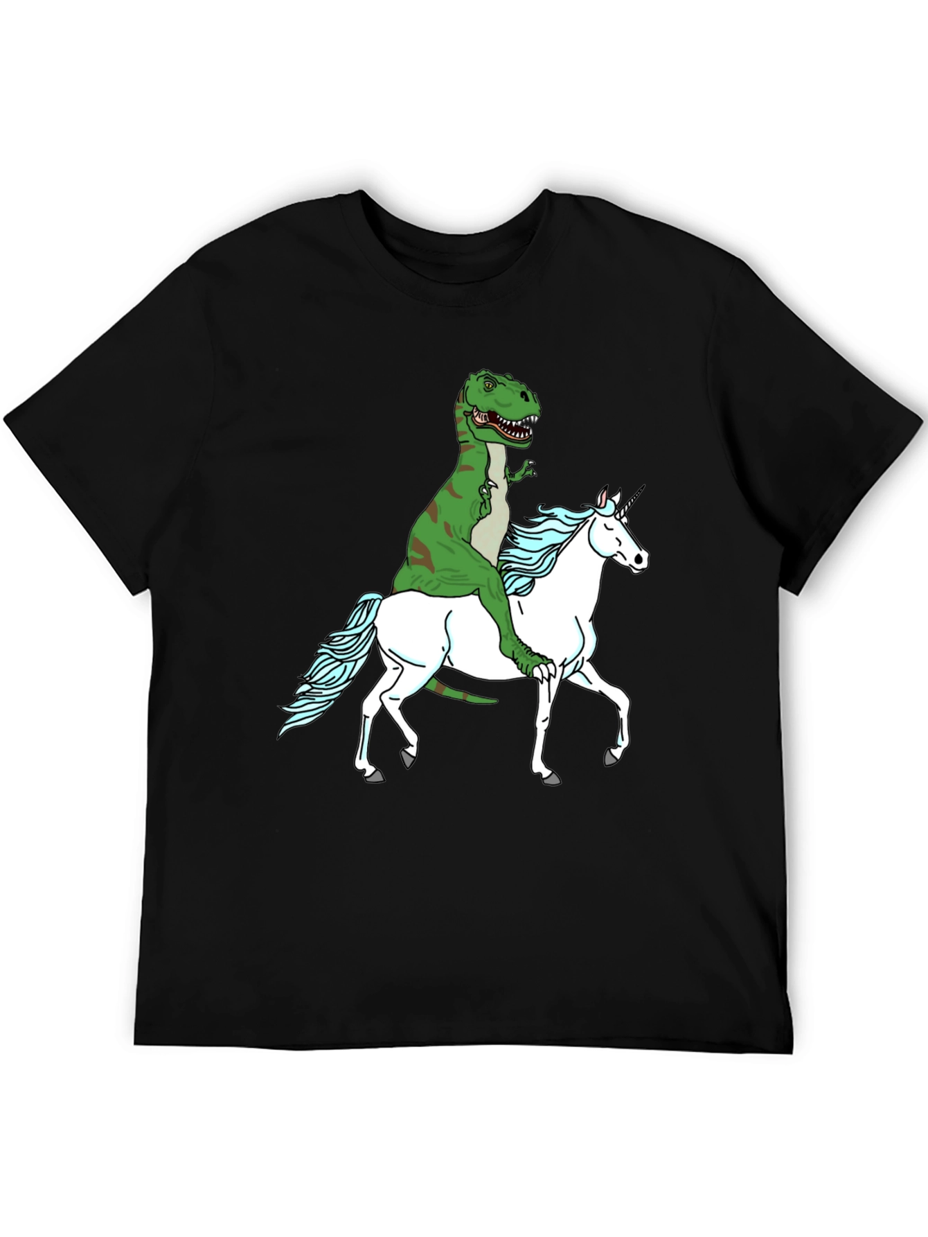 Dino Riding Unicorn Graphic Tee