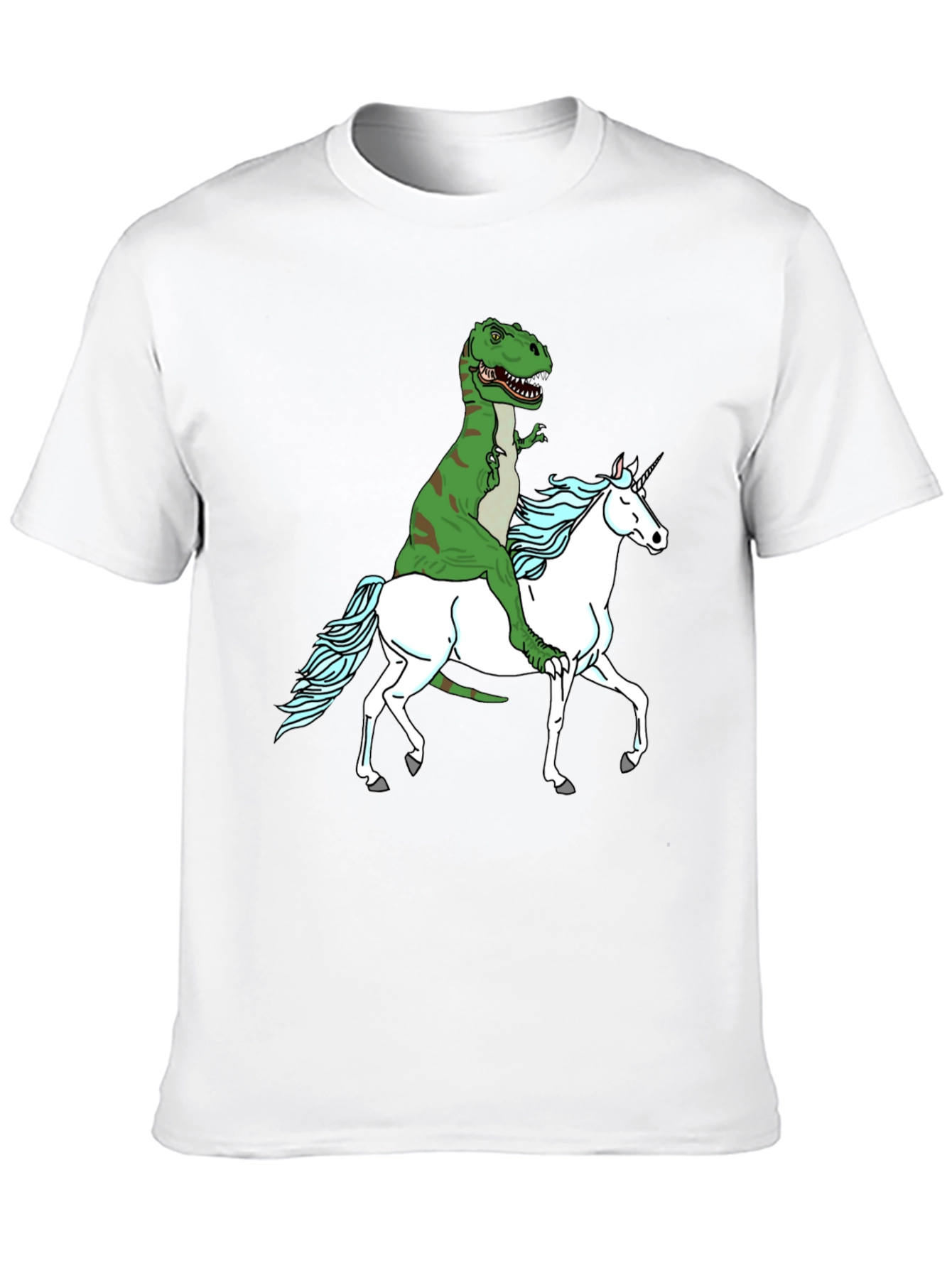 Dino Riding Unicorn Graphic Tee