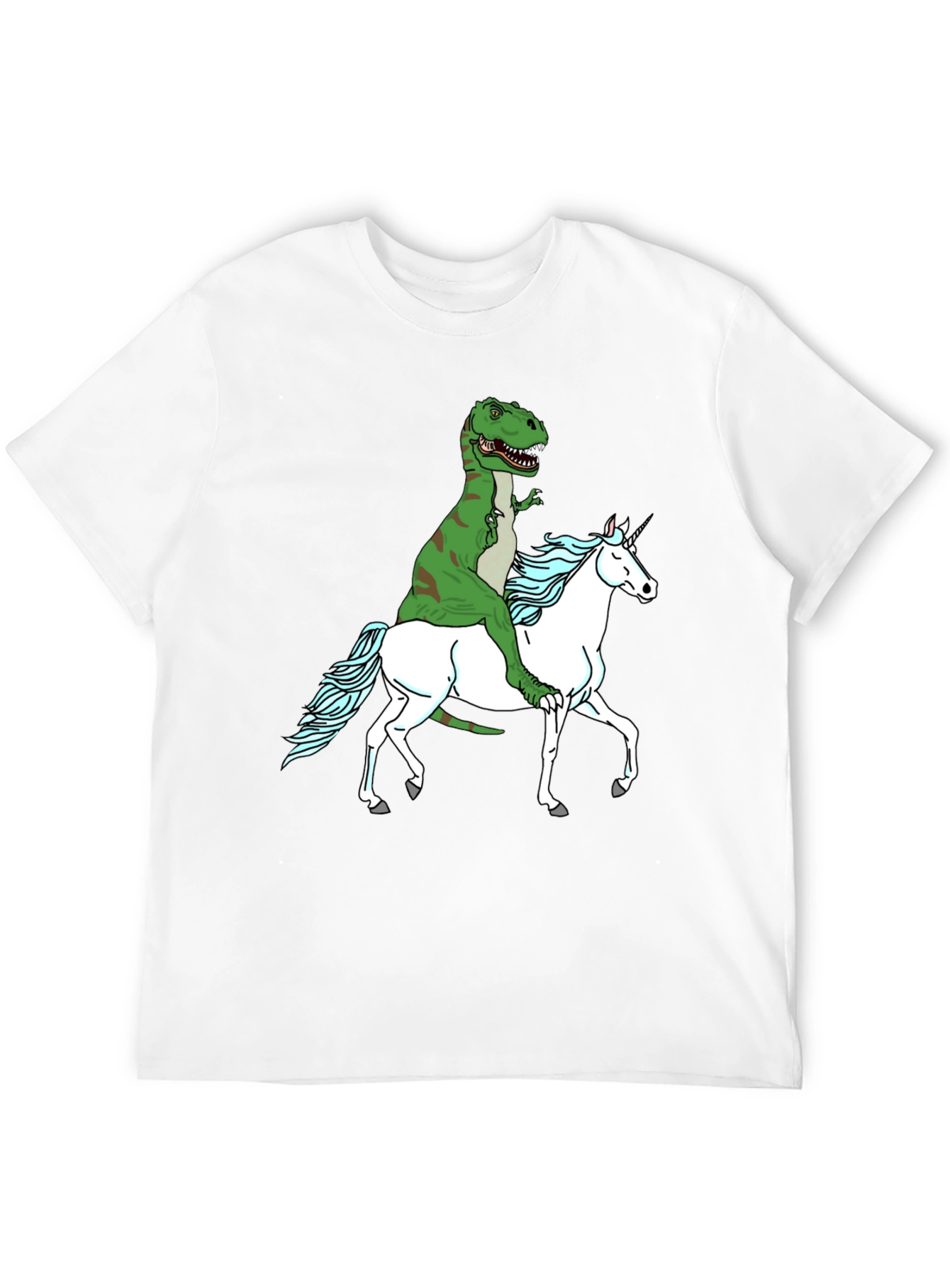 Dino Riding Unicorn Graphic Tee