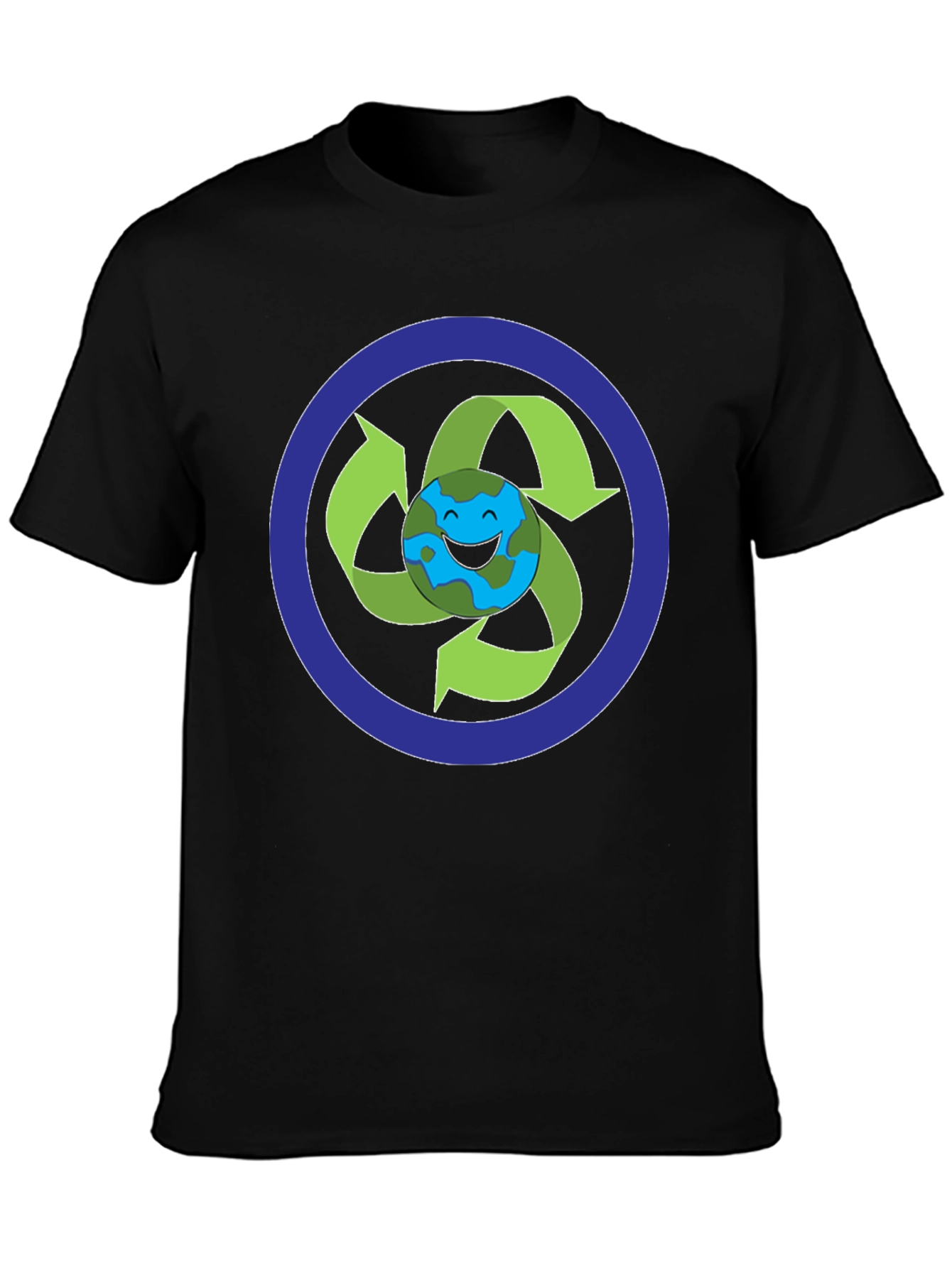 Eco-Friendly Earth Recycle Graphic T-Shirt
