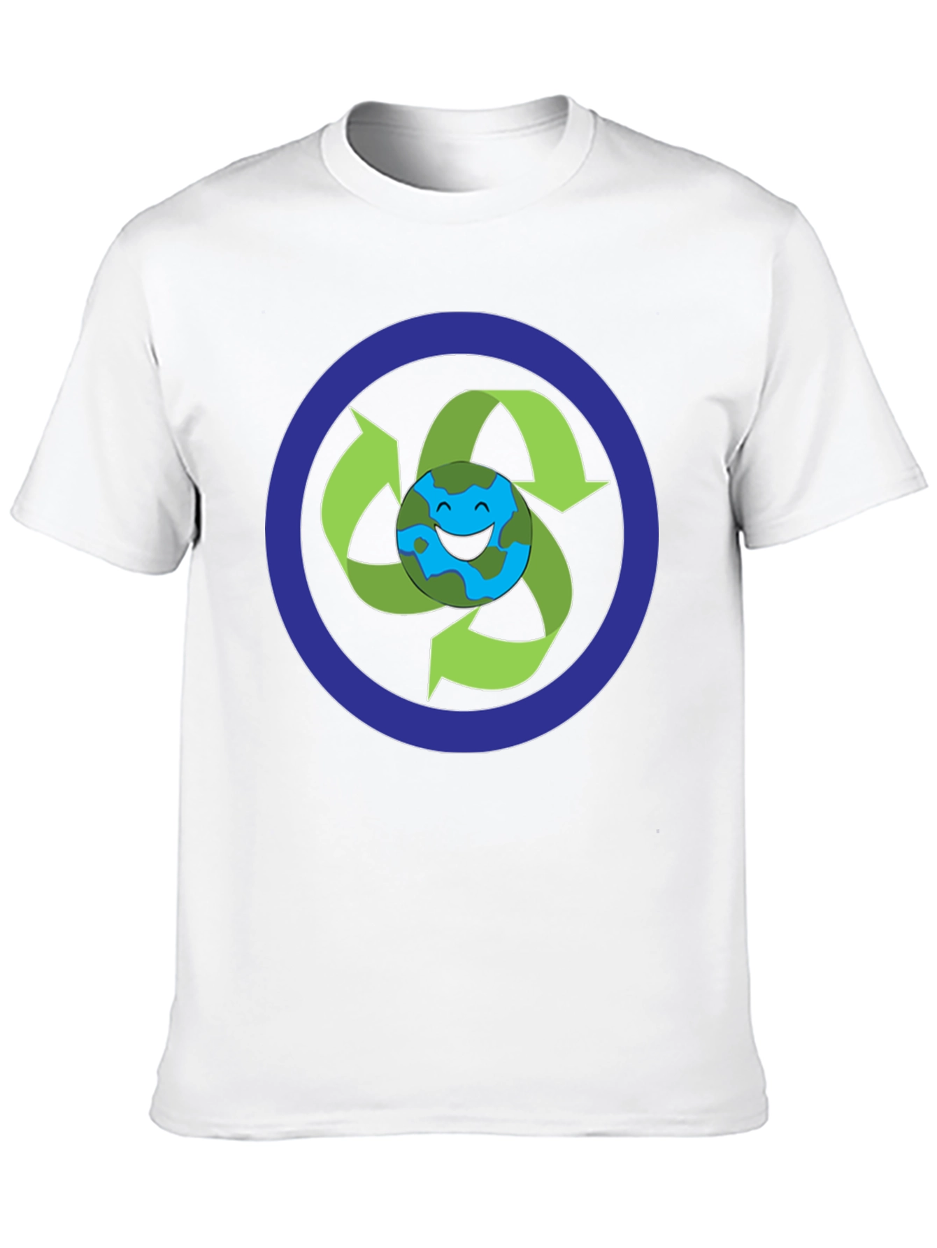 Eco-Friendly Earth Recycle Graphic T-Shirt